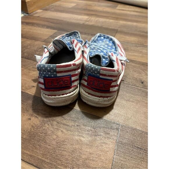 Hey Dude Stars N Stripes Wally Shoes Flaws -Men’s 8 Woman’s 10 - Picture 11 of 15